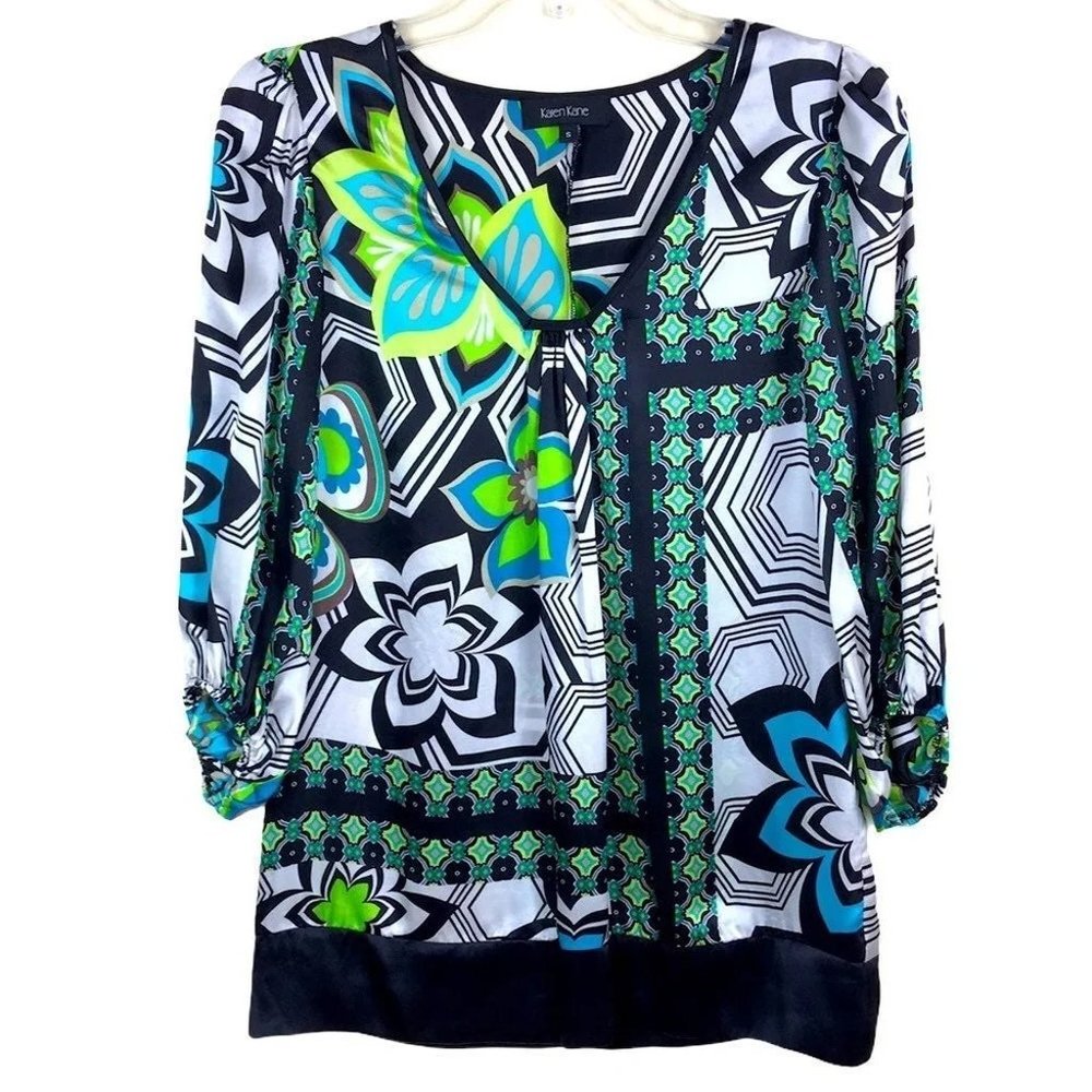 KAREN KANE FLORAL TOP SZ S